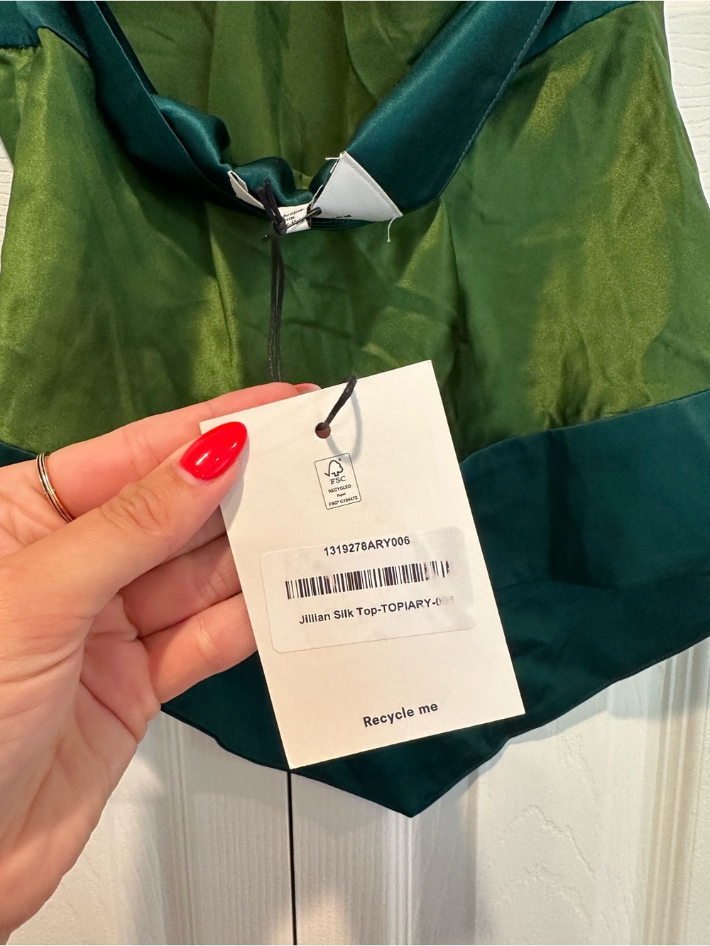 Reformation Jillian Silk Top - Picture 5 of 7